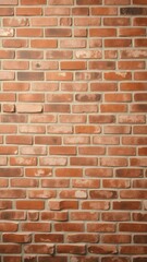 Obraz premium Brick wall background with weathered red bricks for textured look, structure, background, interior
