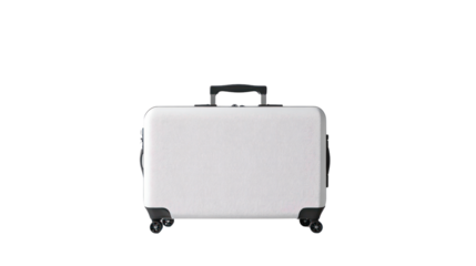 A sleek and stylish suitcase stands ready for adventure, showcasing its durable design and effortless mobility with smooth-rolling wheels.