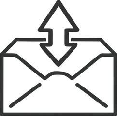 Inbox Illustration Icon Depicting Communication and Organization, Perfect for Office Concepts
