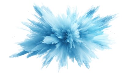 An abstract explosion of blue hues, resembling icy shards and frosty textures, perfect as a background for creative projects in digital art.