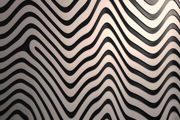 Obraz premium Wall with black and white wavy lines, the pattern of zebra stripes