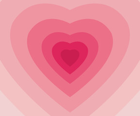 love shape one by one blanding colour background ,happy valentines day.