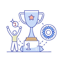 winner s trophy icon, winner s trophy vector illustration-simple illustration of winner s trophy, perfect for winner s trophy logos and icons