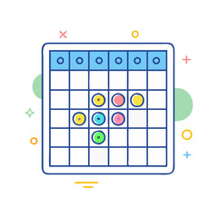 bingo card icon, bingo card vector illustration-simple illustration of bingo card, perfect for bingo card logos and icons
