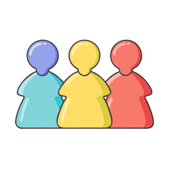 board game meeples icon, board game meeples vector illustration-simple illustration of board game meeples, perfect for board game meeples logos and icons