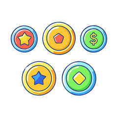 custom game tokens icon, custom game tokens vector illustration-simple illustration of custom game tokens, perfect for custom game tokens logos and icons