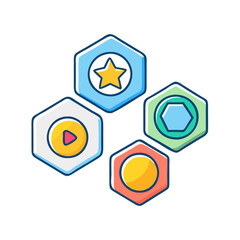 custom game tokens icon, custom game tokens vector illustration-simple illustration of custom game tokens, perfect for custom game tokens logos and icons