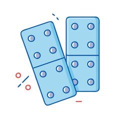 dominoes icon, dominoes vector illustration-simple illustration of dominoes, perfect for dominoes logos and icons