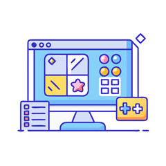 game master screen icon, game master screen vector illustration-simple illustration of game master screen, perfect for game master screen logos and icons
