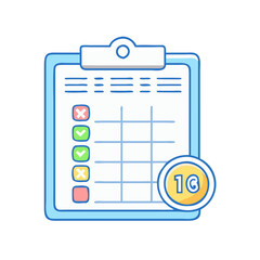 game score sheet icon, game score sheet vector illustration-simple illustration of game score sheet, perfect for game score sheet logos and icons