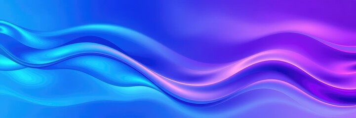 Fototapeta premium Abstract blue and violet wave background resembling flowing water, water, blue