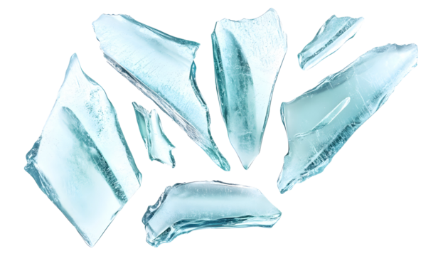 Icy Frosted Glass Shards