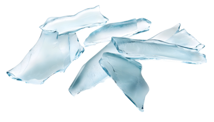Icy Frosted Glass Shards