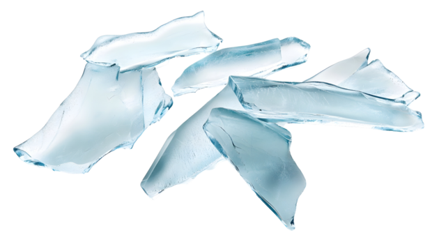 Icy Frosted Glass Shards