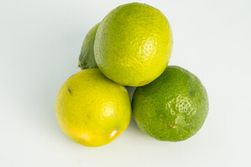 Fresh lemon on white background isolated