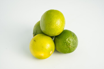 Fresh lemon on white background isolated