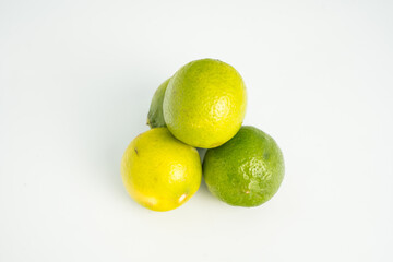Fresh lemon on white background isolated