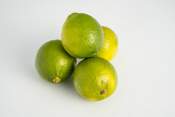 Fresh lemon on white background isolated