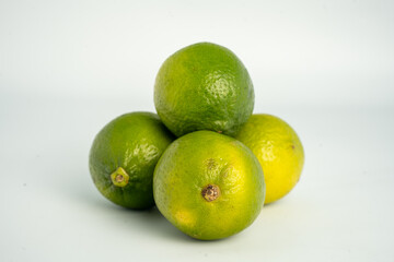 Fresh lemon on white background isolated