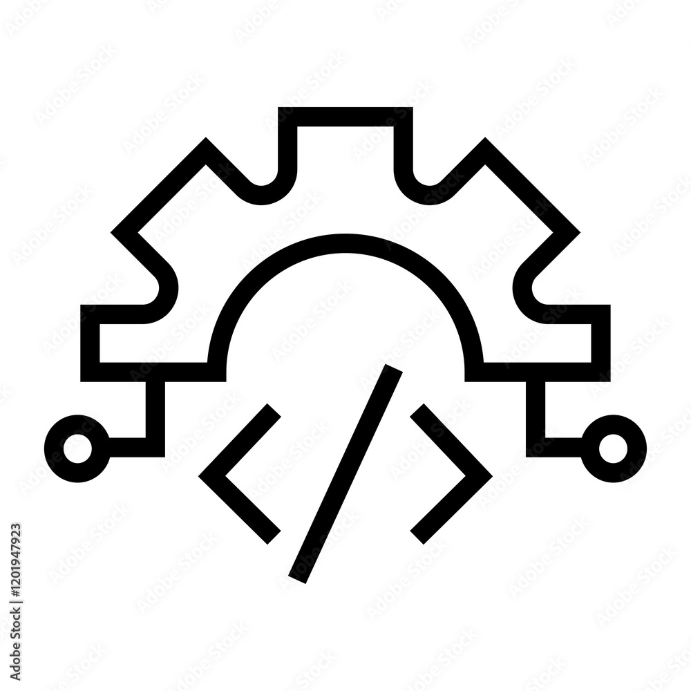 Poster Code vector icon