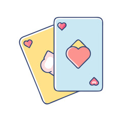 playing cards icon, playing cards vector illustration-simple illustration of playing cards, perfect for playing cards logos and icons
