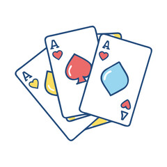 playing cards icon, playing cards vector illustration-simple illustration of playing cards, perfect for playing cards logos and icons