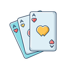 playing cards icon, playing cards vector illustration-simple illustration of playing cards, perfect for playing cards logos and icons