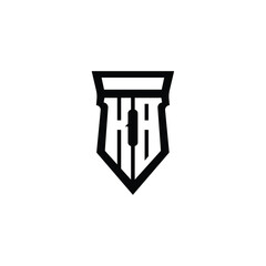 KB monogram logo design letter text name symbol monochrome logotype alphabet character simple logo