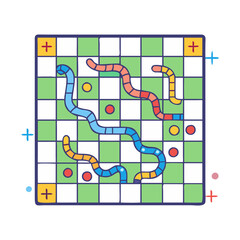 snakes and ladders board icon, snakes and ladders board vector illustration-simple illustration of snakes and ladders board, perfect for snakes and ladders board logos and icons