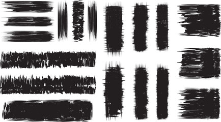 Black brush strock set 