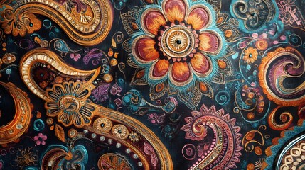 Vivid Paisley Pattern Design