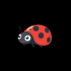 Obraz premium Charming Cartoon Icon Ladybug