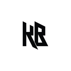 KB monogram logo design letter text name symbol monochrome logotype alphabet character simple logo