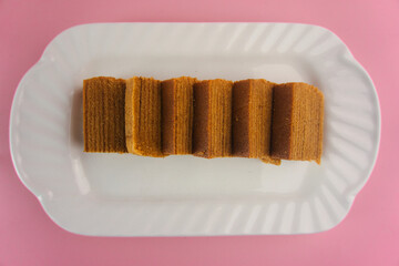 Lapis legit or spekuk (Dutch: Spekkoek) is a type of traditional wet cake from Indonesia.