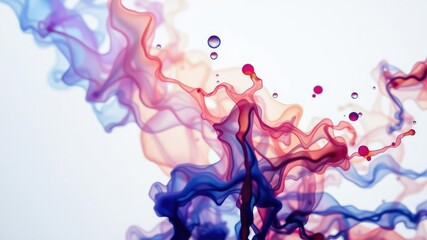 Fototapeta premium Abstract image of ink drop dispersing in water creating a colorful and fluid background, artistic, water