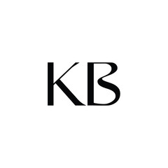 KB monogram logo design letter text name symbol monochrome logotype alphabet character simple logo