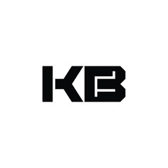 KB monogram logo design letter text name symbol monochrome logotype alphabet character simple logo