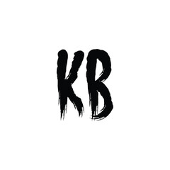 KB monogram logo design letter text name symbol monochrome logotype alphabet character simple logo