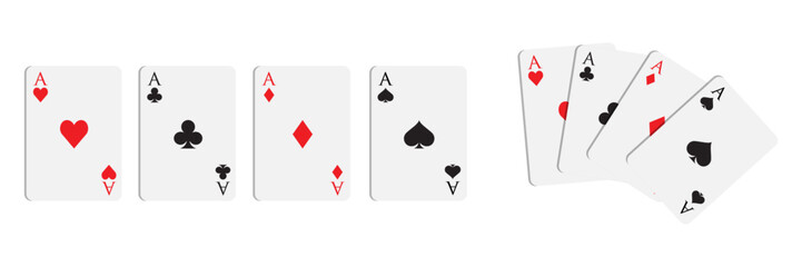 Playing card suit symbols in a classic design. Perfect for games, casinos, poker themes, and graphic projects related to card games.