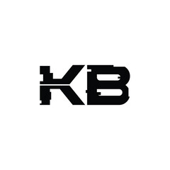 KB monogram logo design letter text name symbol monochrome logotype alphabet character simple logo