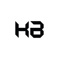 KB monogram logo design letter text name symbol monochrome logotype alphabet character simple logo