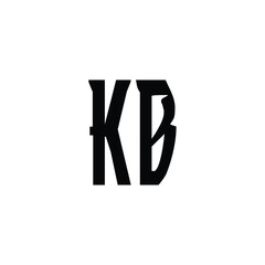 KB monogram logo design letter text name symbol monochrome logotype alphabet character simple logo