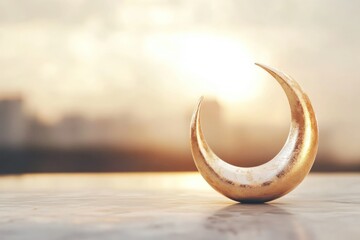 Stunning Gold Crescent on Smooth Surface