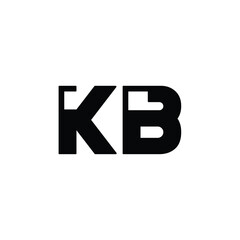 KB monogram logo design letter text name symbol monochrome logotype alphabet character simple logo