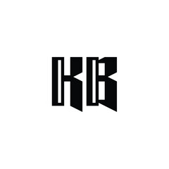 Fototapeta premium KB monogram logo design letter text name symbol monochrome logotype alphabet character simple logo