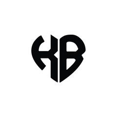 KB monogram logo design letter text name symbol monochrome logotype alphabet character simple logo