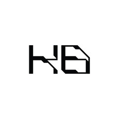 KB monogram logo design letter text name symbol monochrome logotype alphabet character simple logo