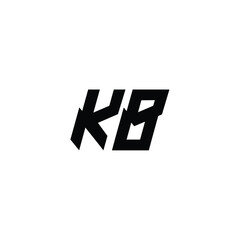 KB monogram logo design letter text name symbol monochrome logotype alphabet character simple logo