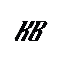 KB monogram logo design letter text name symbol monochrome logotype alphabet character simple logo