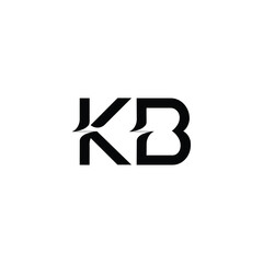 KB monogram logo design letter text name symbol monochrome logotype alphabet character simple logo